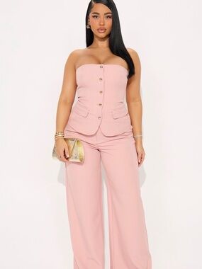 Fashion Nova Shayla Pant Set - Light Pink